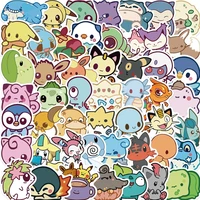 103050pcs cute cartoon pokemon stickers anime diy car guitar luggage laptop skateboard kawaii stickers for kids toys decals