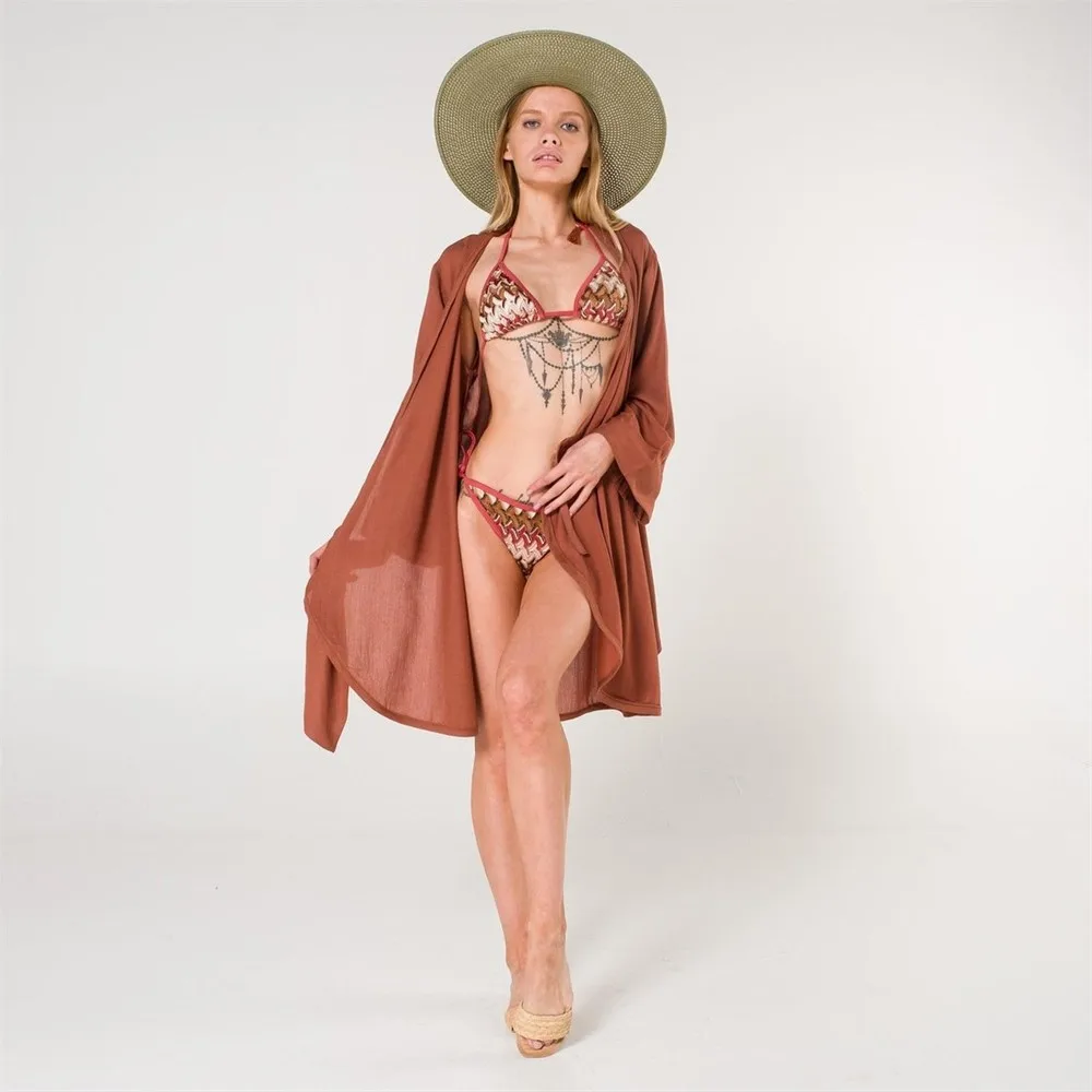 

Женское пляжное платье Dorlie Mona, двубортное платье с блестками и принтом