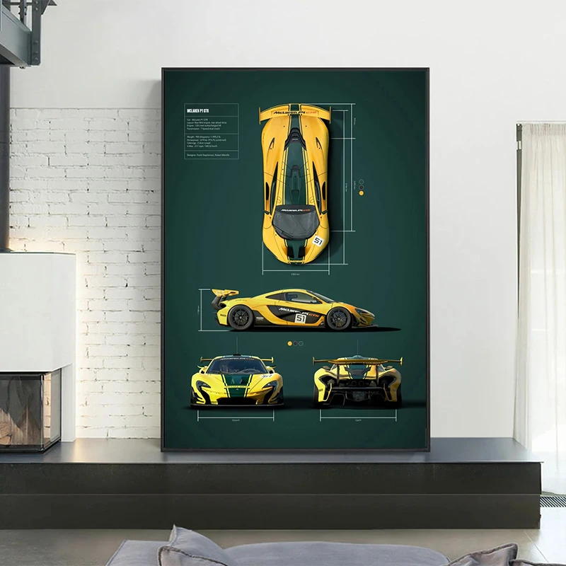 

Modern Luxury Car Posters and Prints Supercar Canvas Painting Wall Art Pictures for Livng Room Home Decoration (No Frame)Cuadros