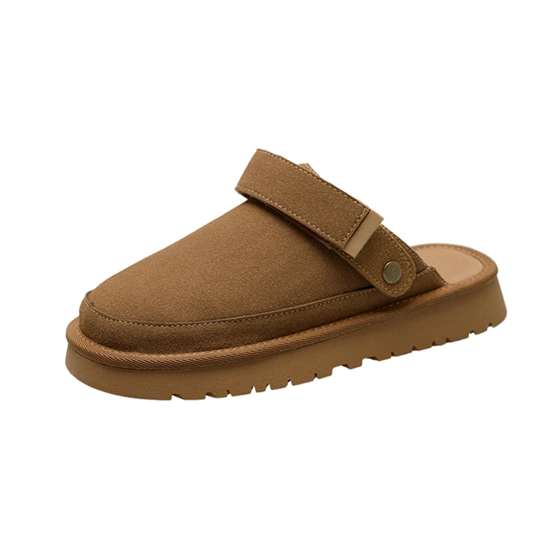 

Women's Slippers Autumn and Winter New Thick-soled Slippers Non-slip Thick-soled Shoes Muller Shoes Fashion Brand-name Shoes