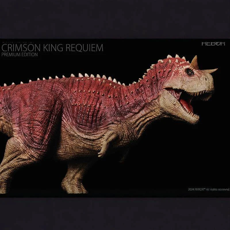 Фото Коллекционная модель динозавра Карнотавра Rebor Jurassic Dinosaur Carnotaurus Crimson King Requiem, премиум-класса, с тонкой росписью, для декора и подарков №1