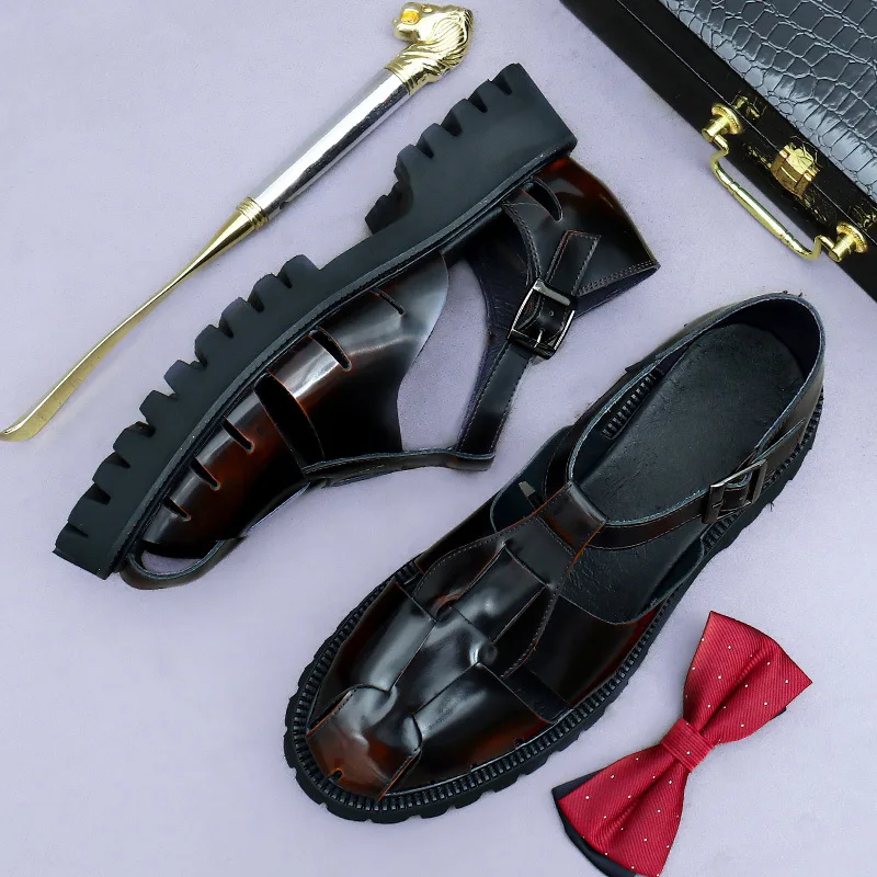 Новые летние сандалии мужские Мужская роскошная дизайнерская обувь