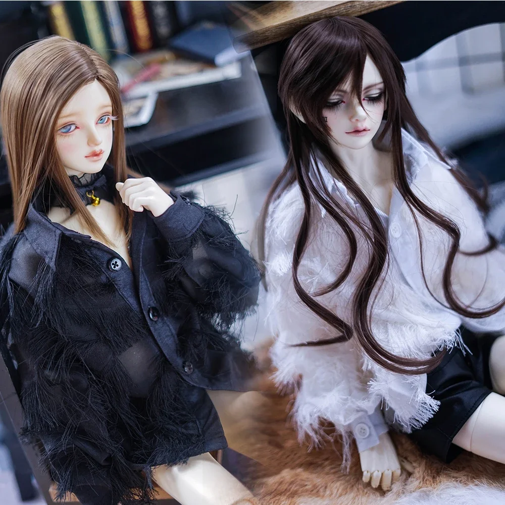 Рубашка для куклы BJD/SD 1/4 1/3 черная/белая