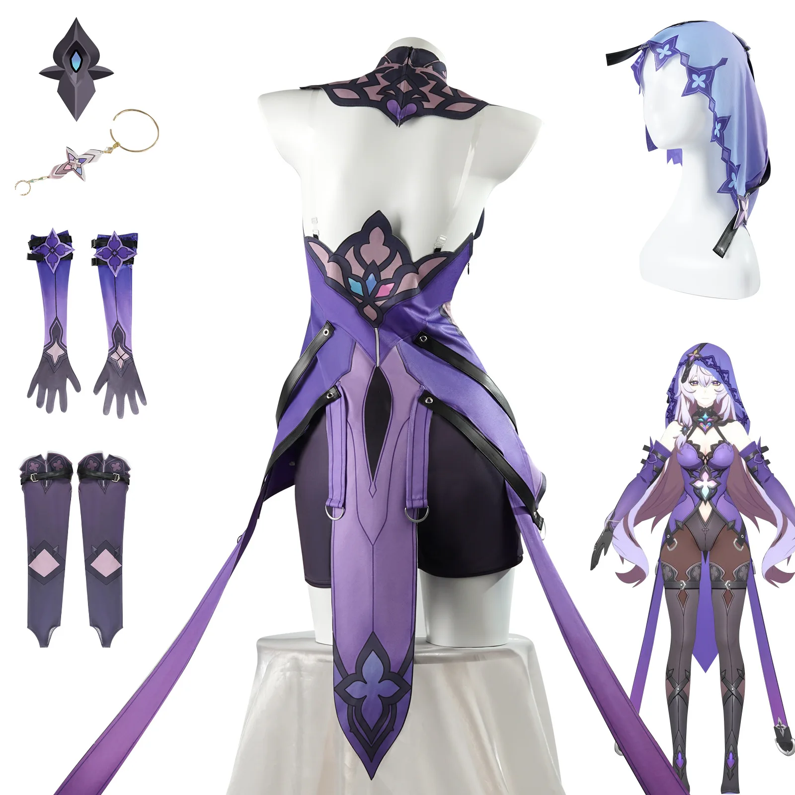 Костюм для косплея игры Черный лебедь Карнавальная Униформа хонкай Звездная