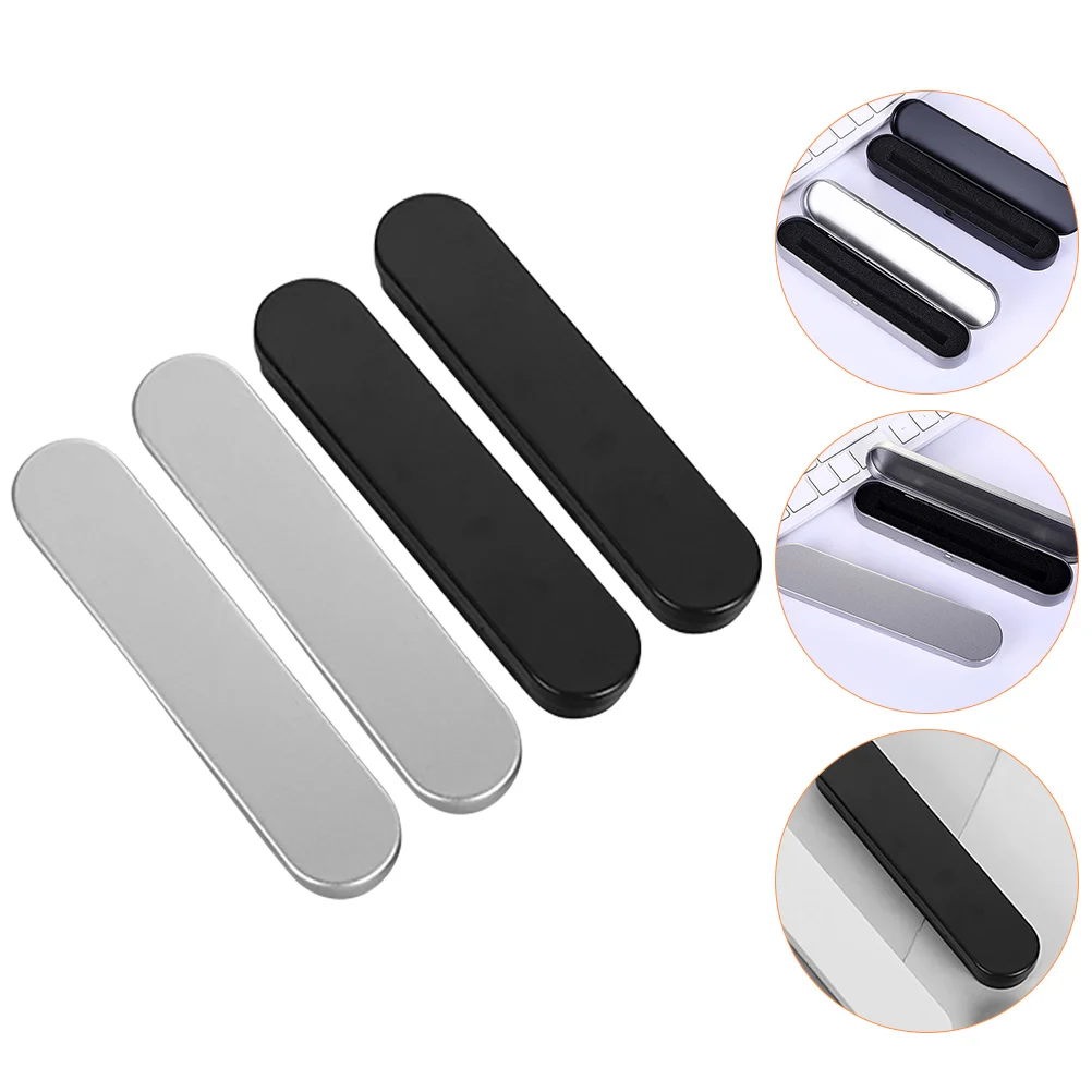 

4 Pcs Stationery Box Student Multifunctional Case Display Metal Daily Use Organizer