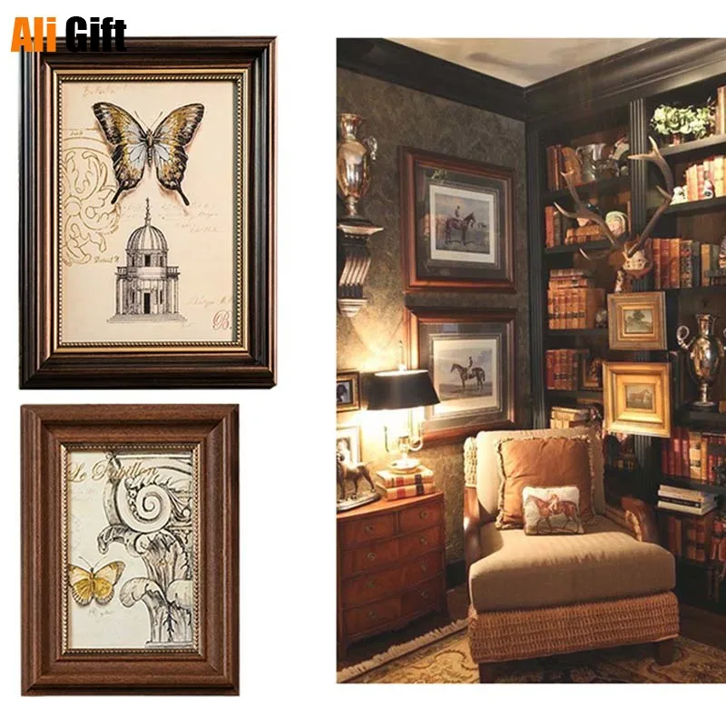 Европейская черная деревянная рамка для фоторамок деревянные дешевые