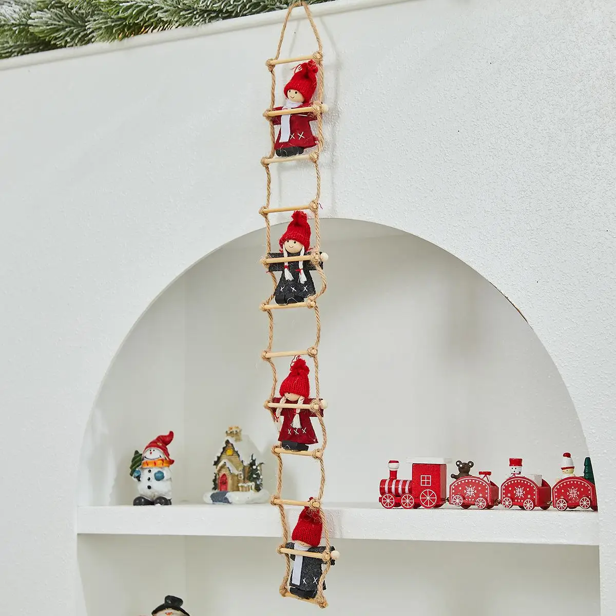 Christmas Decorations Climbing Ladders Santa Claus Snowman Scenes Decorative Pendants Tree Atmosphere |