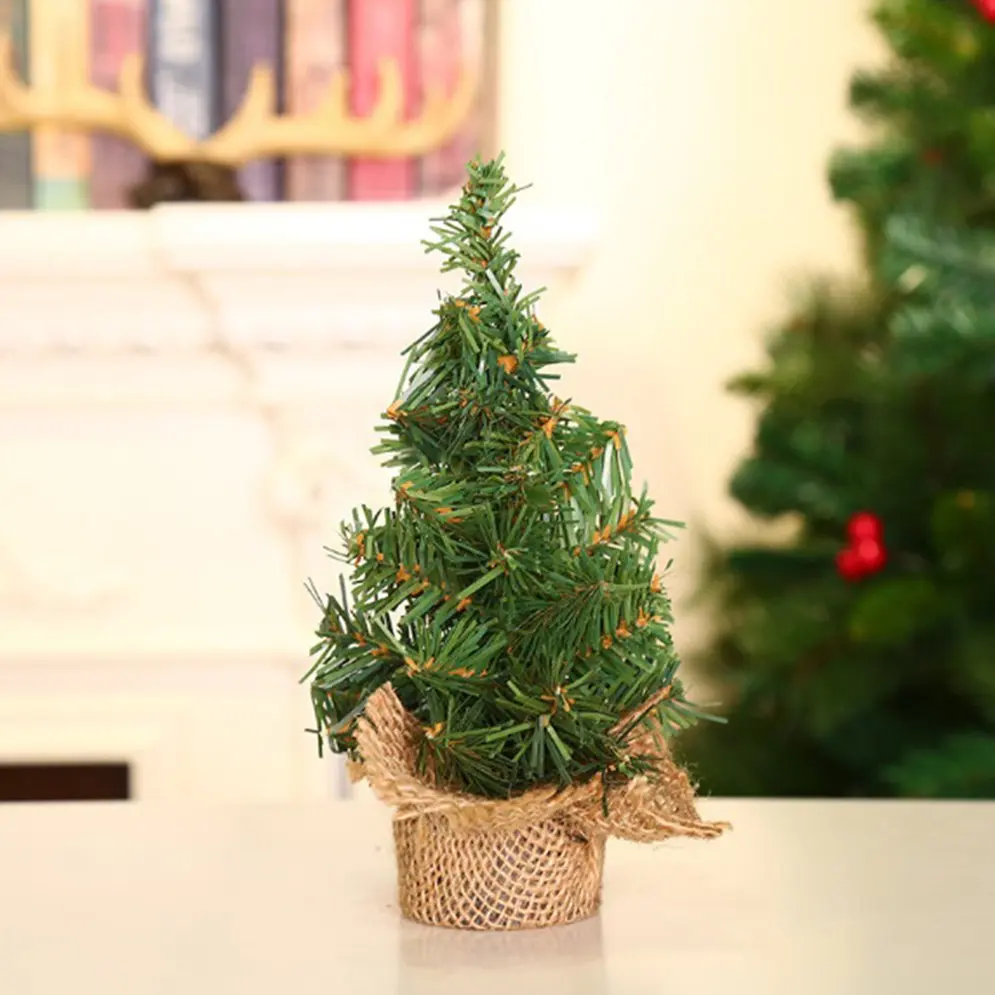 Christmas Tree 20Cm Green 30Cm Mini Burlap Day Shopping Mall Window Desktop Decoration | Дом и сад