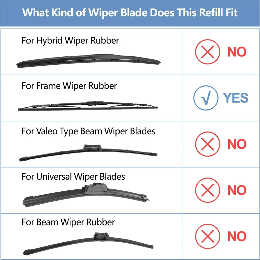 4 шт. NR 6 мм вставка щетки стеклоочистителя автомобиля из натурального каучука