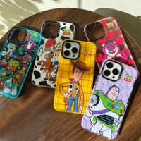 cartoon disney lotso toy story woody phone cases for iphone 13 12 11 pro max xr xs max 8 x 7 se couple anti drop soft tpu cover