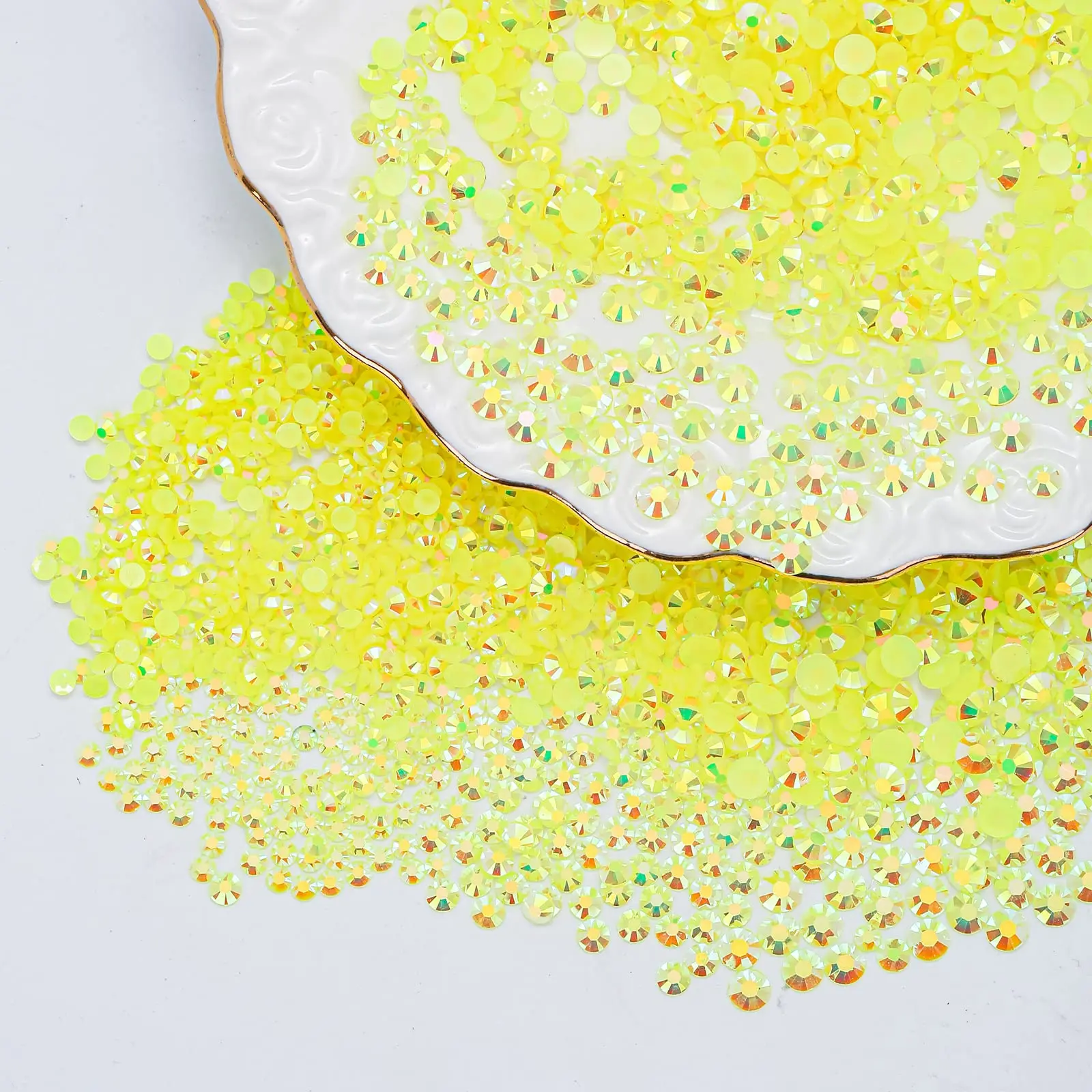 Желтый оранжевый серия 2-5 мм оптовая продажа искусственная смола для украшения