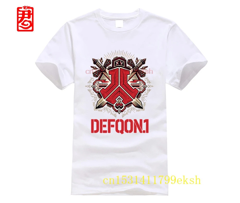 Разные мужские футболки забавная Мужская футболка Defqon 1 черная свободная с