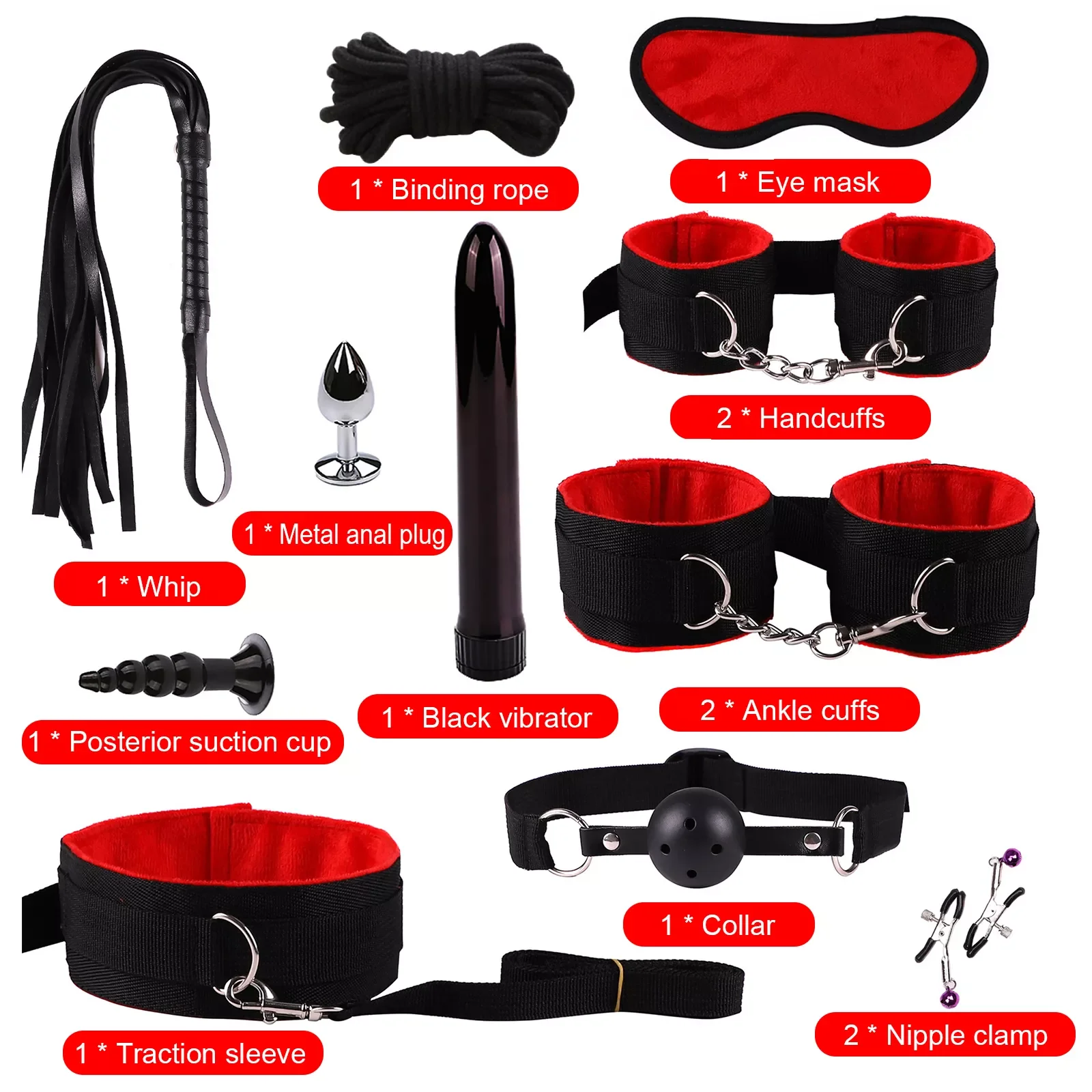 Наручники для БДСМ-игр для взрослых, наручники, манжеты, кнут, шейный воротник, повязка на глаза, маска для глаз, секс-игрушки для пар