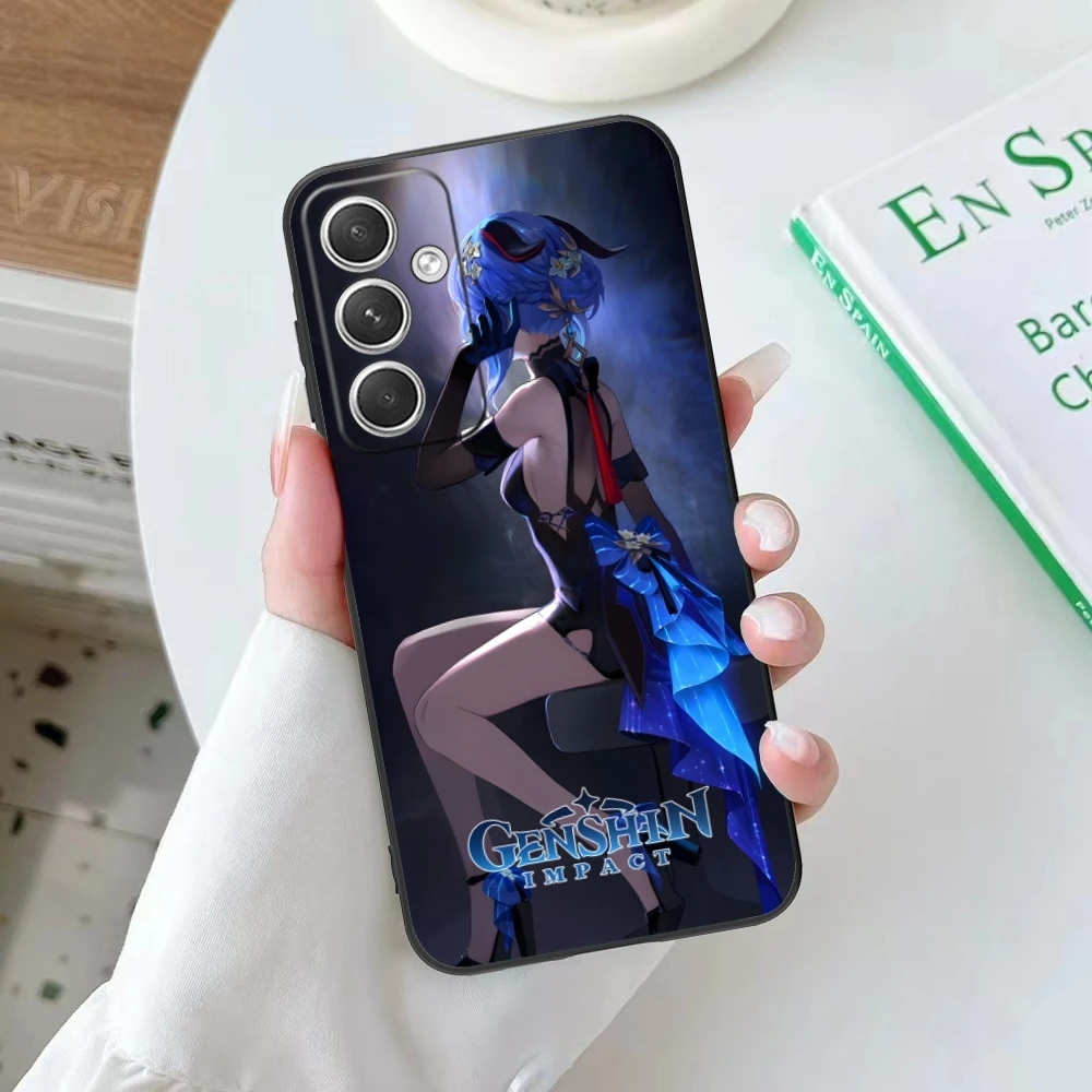 Чехол Genshin Impact Ganyu мобильный телефон для Samsung Galaxy S24 S23 S22 S21 S20 S10 S9 Plus FE Ultra Lite черный