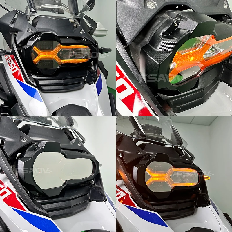 Алюминиевая защита фар мотоцикла с 4 флуоресцентными чехлами для BMW R1250GS GSA R 1250 GS
