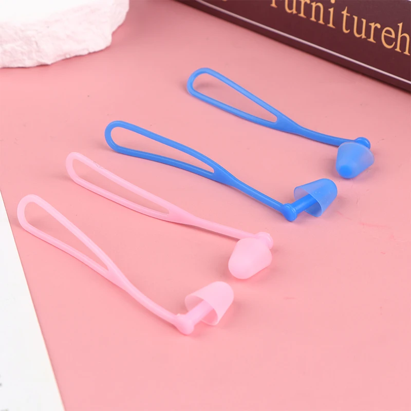 

1 Pairs Swimming Earplugs Lanyard With Box Prevent Water Noise Reduction Protection Ear Plug Soft Silicone Swim Dive Supplies