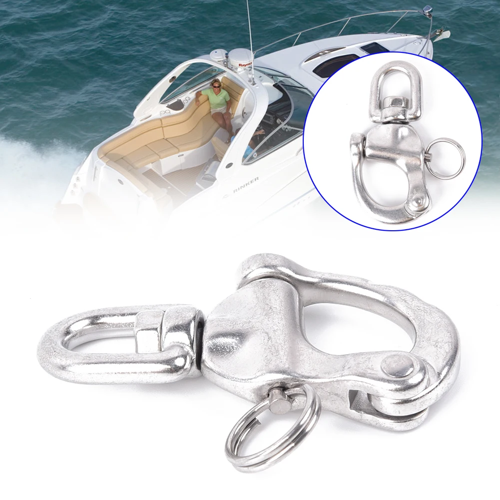 

Swivel Snap Shackle 316 Stainless Steel Quick Release Boat Anchor Chain Eye Shackle Swivel Snap Hook For Marine Architectural