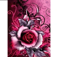 5d diy diamond painting rose cross stitch set diamond embroidery home decoration painting home decoration sticker