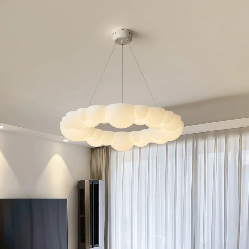 

Creative Milky Cloud Chandelier White Cloud Pendant Lamp for Bedroom Living Room Shop Decor LED Kids Room Ceiling Lamp Fixtures