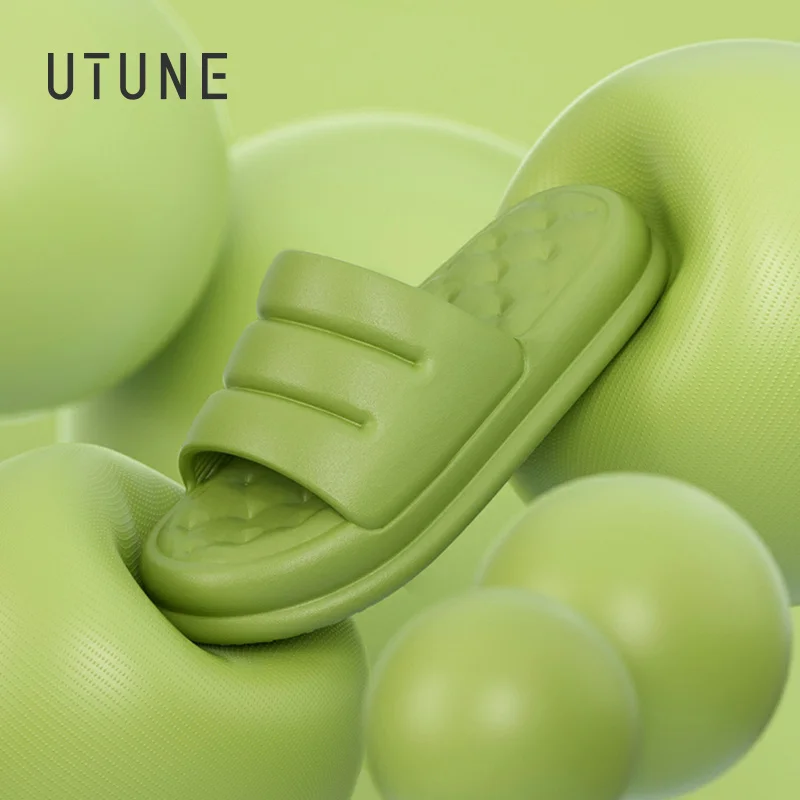

UTUNE Soft Slippers Women Sandal Slides EVA Rubber Indoor Shoes For Men Shower Bathroom Summer Home Non-slip