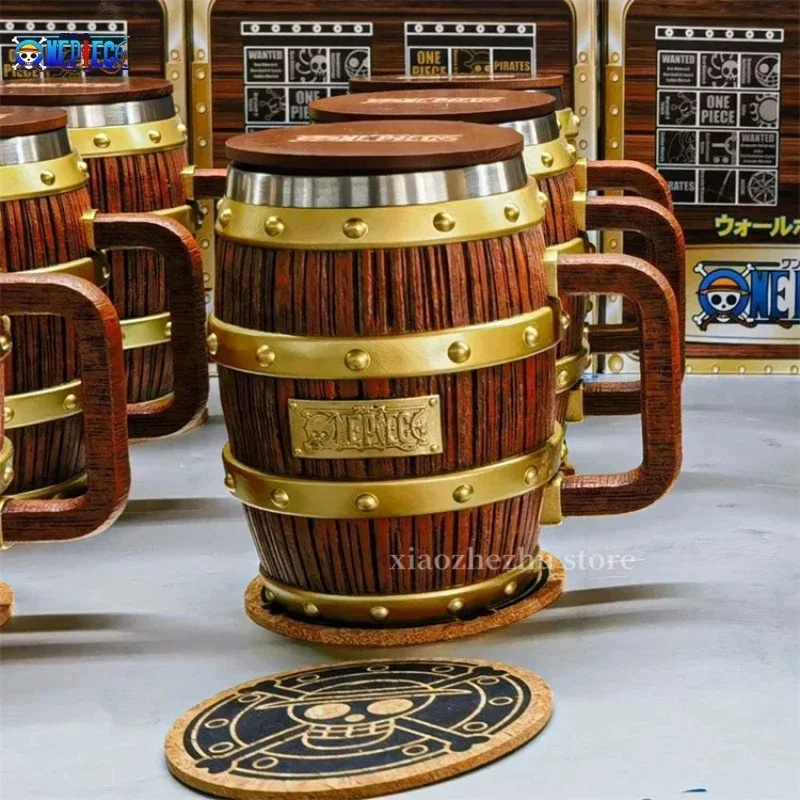 Цельная фигурка Ace Luffy Sabo винная бочка чашка Cheers Series золото серебро орнамент