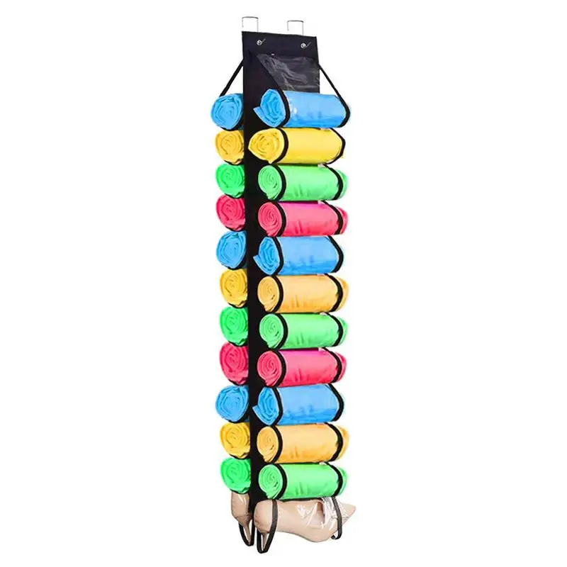 

Legging Organizer Leggings Organizer For Closet 24 Compartments Hanging Organizer Storage Bag For Clothes Rolls