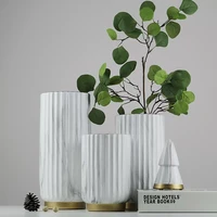 creativity white marbled ceramic vase stripe porcelain tabletop vase hydroponic flower arrangement flower vases decoration