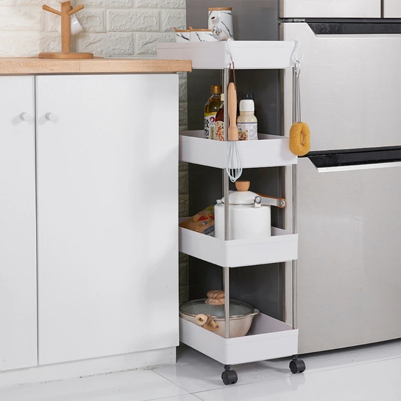 

Wheel Rolling Cart Shopping Mall Gap Removable Organizer Rack Equipment Tools for Mother Grandmother Purchase Organizer T21C