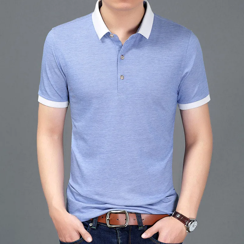 

2544-R-men's t-shirt round neck summer print trend Slim bottoming shirt on clothes men's clothing