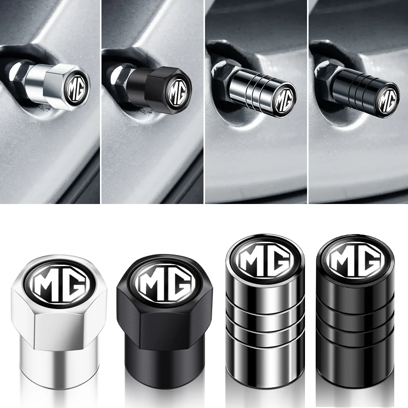 

4pcs Car Wheel Air Valve Stem Cover Caps For MG TF ZR EV GS EZS RX5 ZT 3SW Saloon ZS MG3 MG5 MG6 GT HS Aiuto Logo Accessories