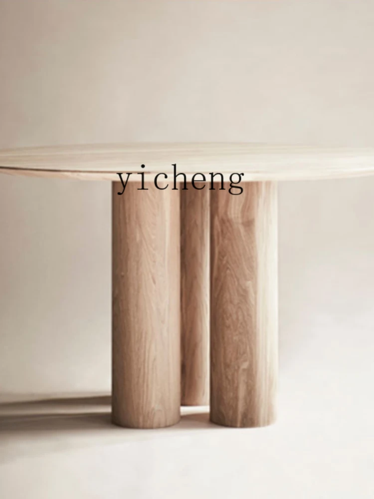 Роскошный круглый стол ZK из цельной древесины дизайнерская индивидуальная