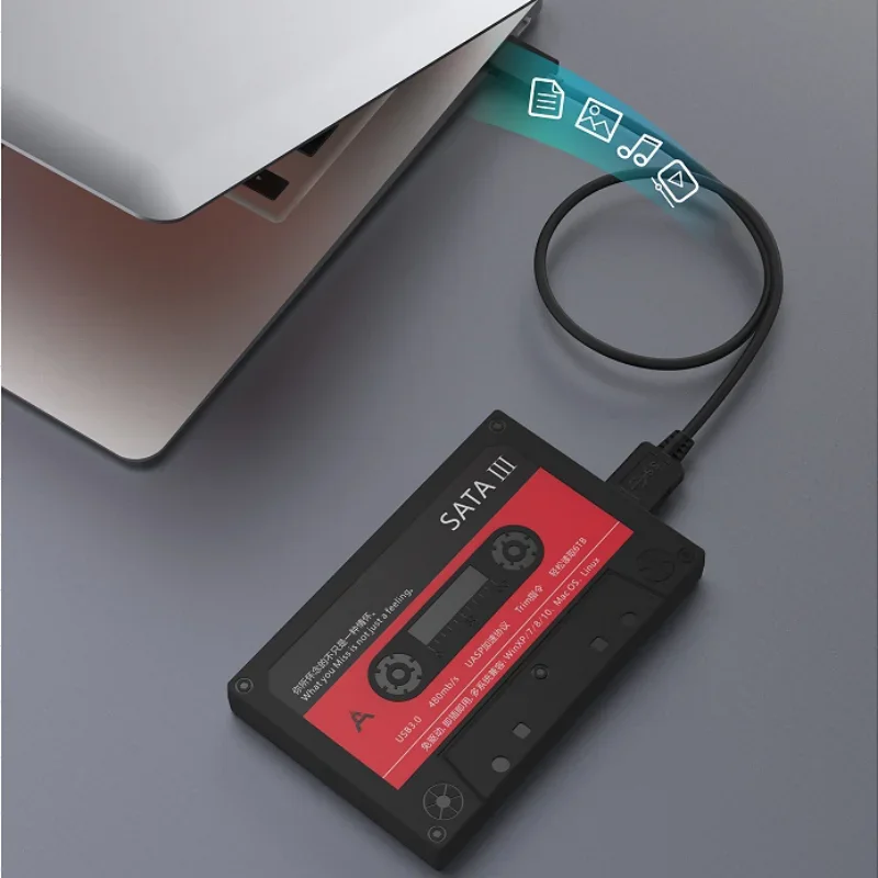 2 5-дюймовый корпус внешнего жесткого диска USB 3.0 SATA 5 Гбит/с HDD и SSD-ленточный UASP для