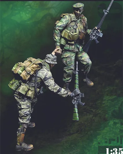 

1:35 Scale Die Cast Resin Figure Model Assembly Kit Vietnam Soldier Model Unpainted Need Assembly Free Shipping