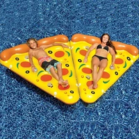 1pcs large size inflatable bed 2pcs water sleeve pvc inflatable pizza floating row adult water pizza floating bed water play flo