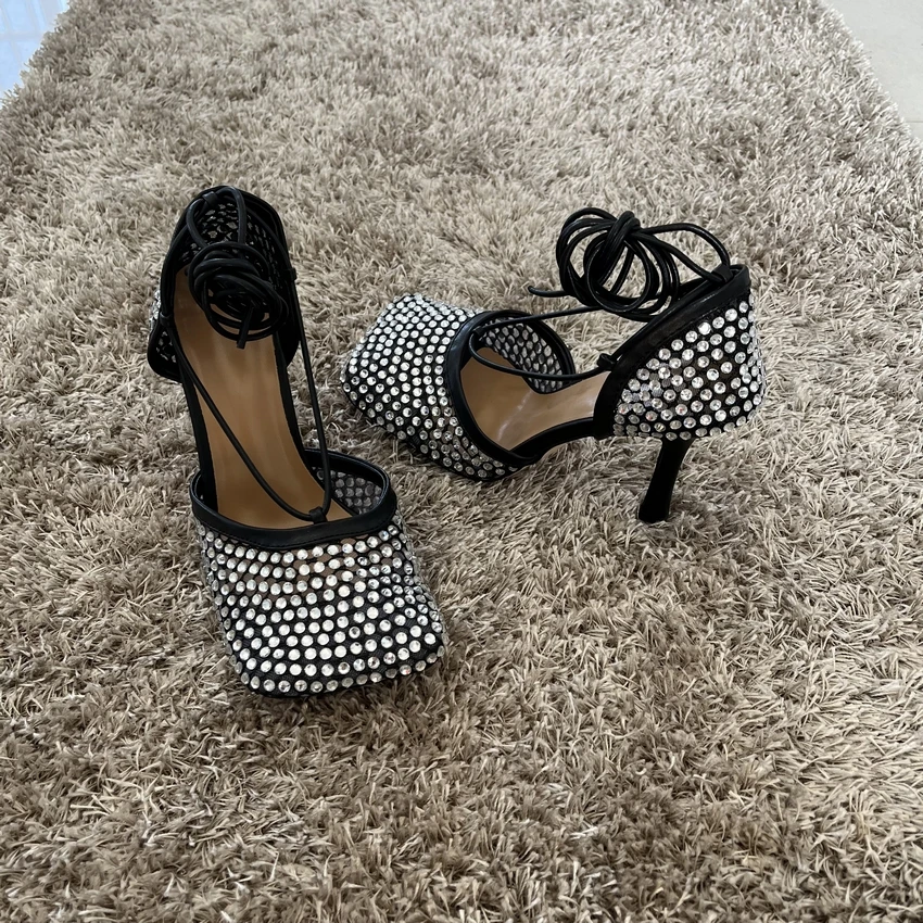 

Сандалии женские на высоком каблуке, босоножки с ремешком на щиколотке, лето