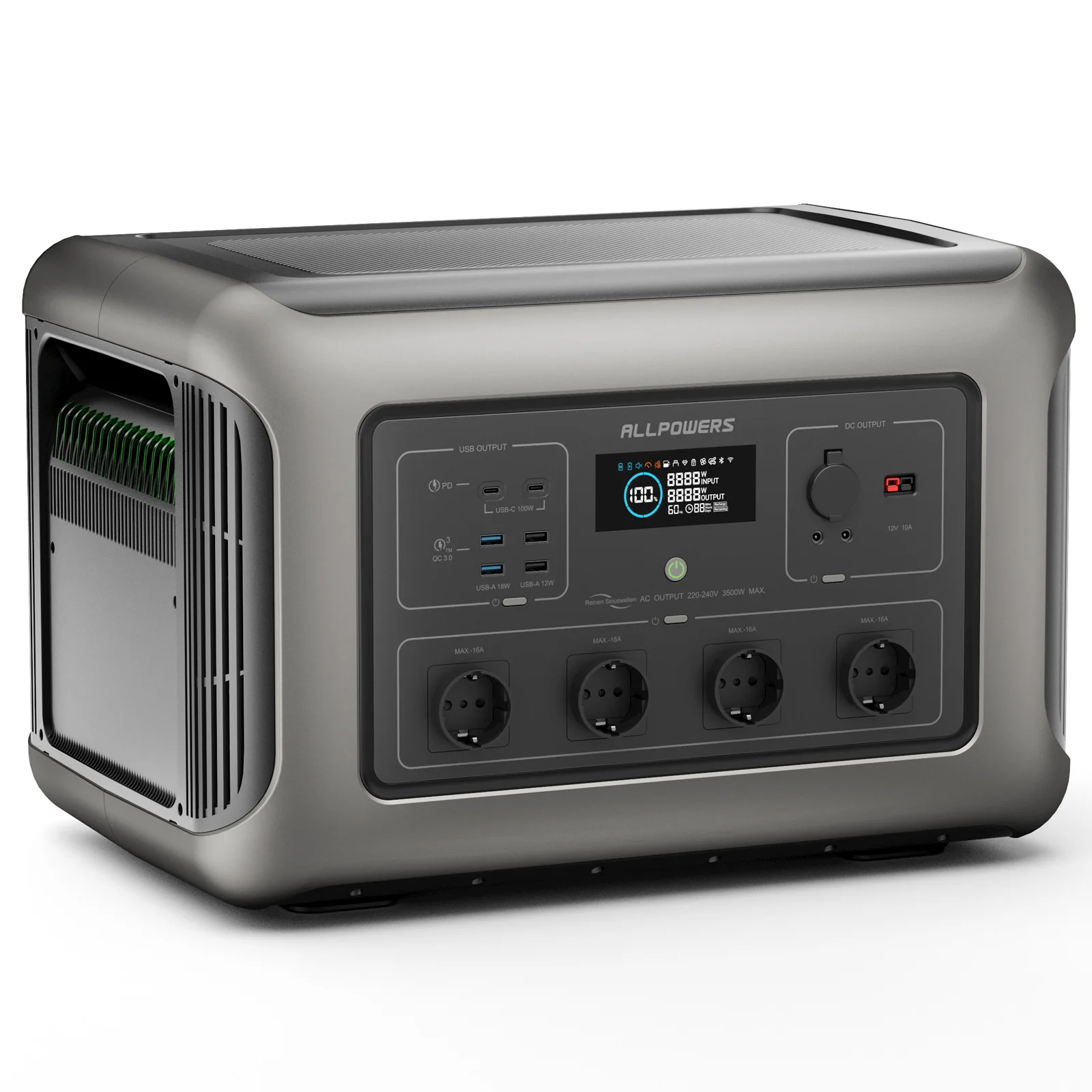 

ALLPOWERS R3500 Expandable Battery Portable Power Station 3168Wh LiFePO4 Battery 3500W Solar Generator for Home RV Camping