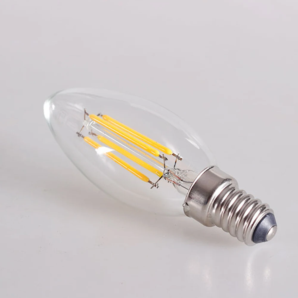 Светодиодсветодиодный лампа Эдисона E14 в стиле ретро накаливания для домашнего