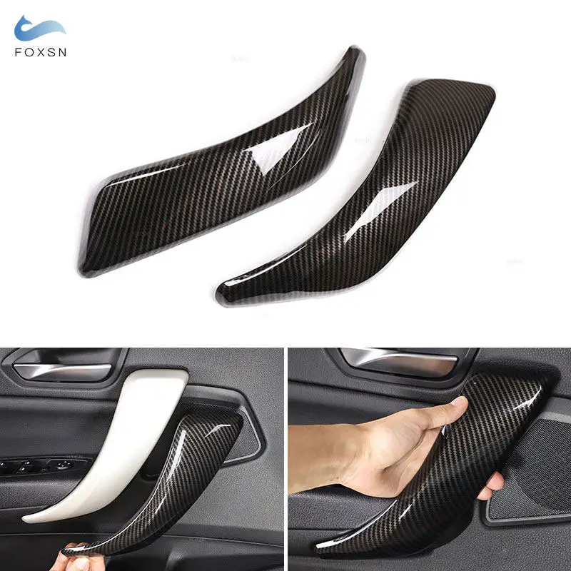 Текстура из АБС-углеволокна 2 шт. автомобильный Стайлинг внутренняя дверная