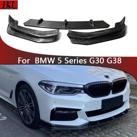Для BMW 5 серии G30 G38 530 540i передний бампер автомобиля из углеродного волокна, переключатель, спойлер, диффузор, передняя губа, подбородок, обновленный кузовный комплект