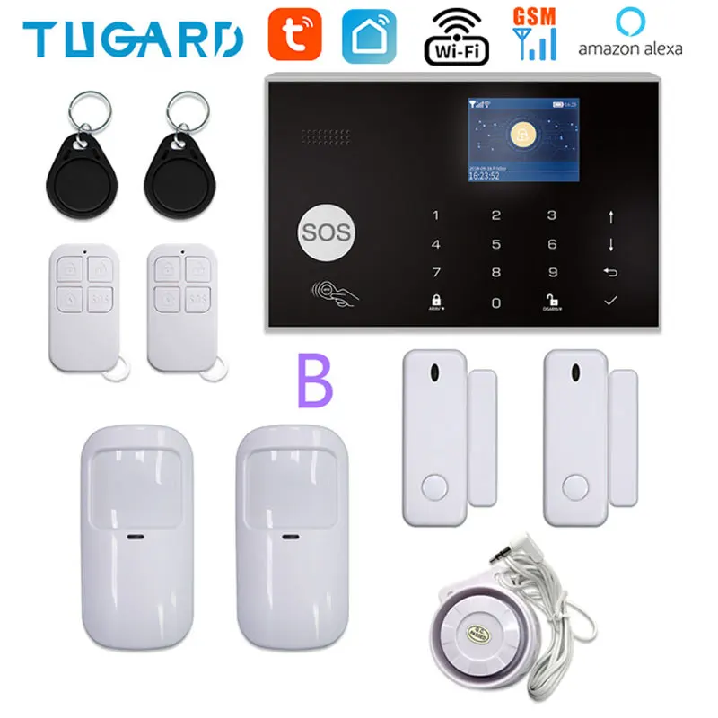 

TUYA 433MHz All Touch Screen Wireless WIFI GSM RFID Card Burglar Alarm System Smart Home Security DIY Alarm Smart Life