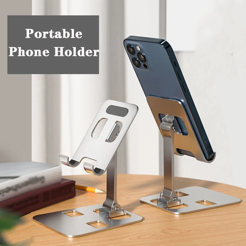 

Desktop Mobile Phone Holder Stand Cradle Dock Foldable&amp Tablet Holder Aluminum Adjustable Desktop Stand For IPhone Xiaomi002