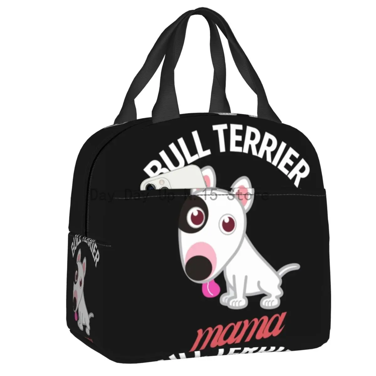 

Изолированный Ланч-бокс Bull Terrier Mama для женщин, термоохлаждающий контейнер для еды с животными, щенками, для кемпинга и путешествий
