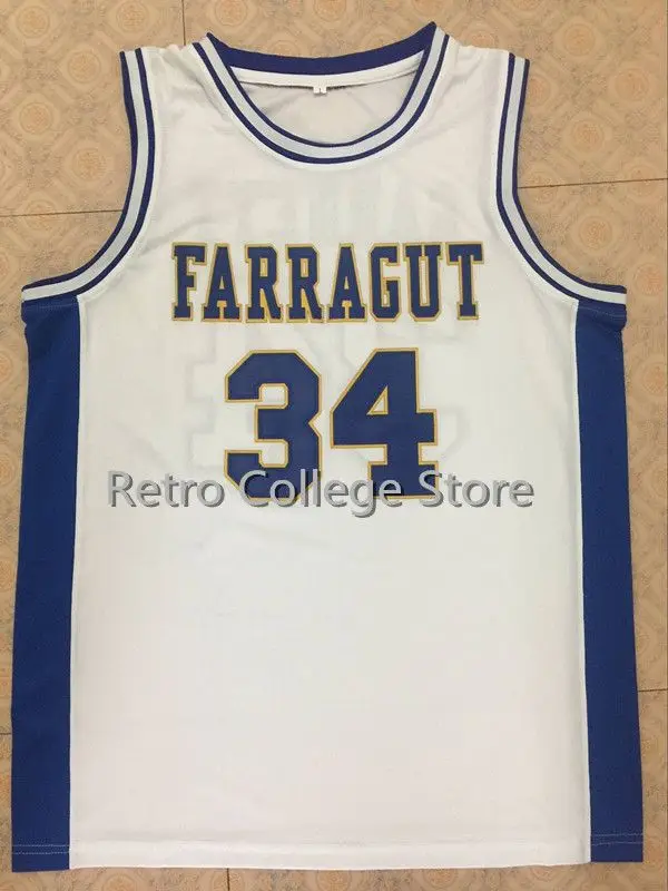 

34 Kevin Garnett Farragut Career Academy Admirals throwback College Basketball Jerseys Embroidery Stitched Any Name And Number