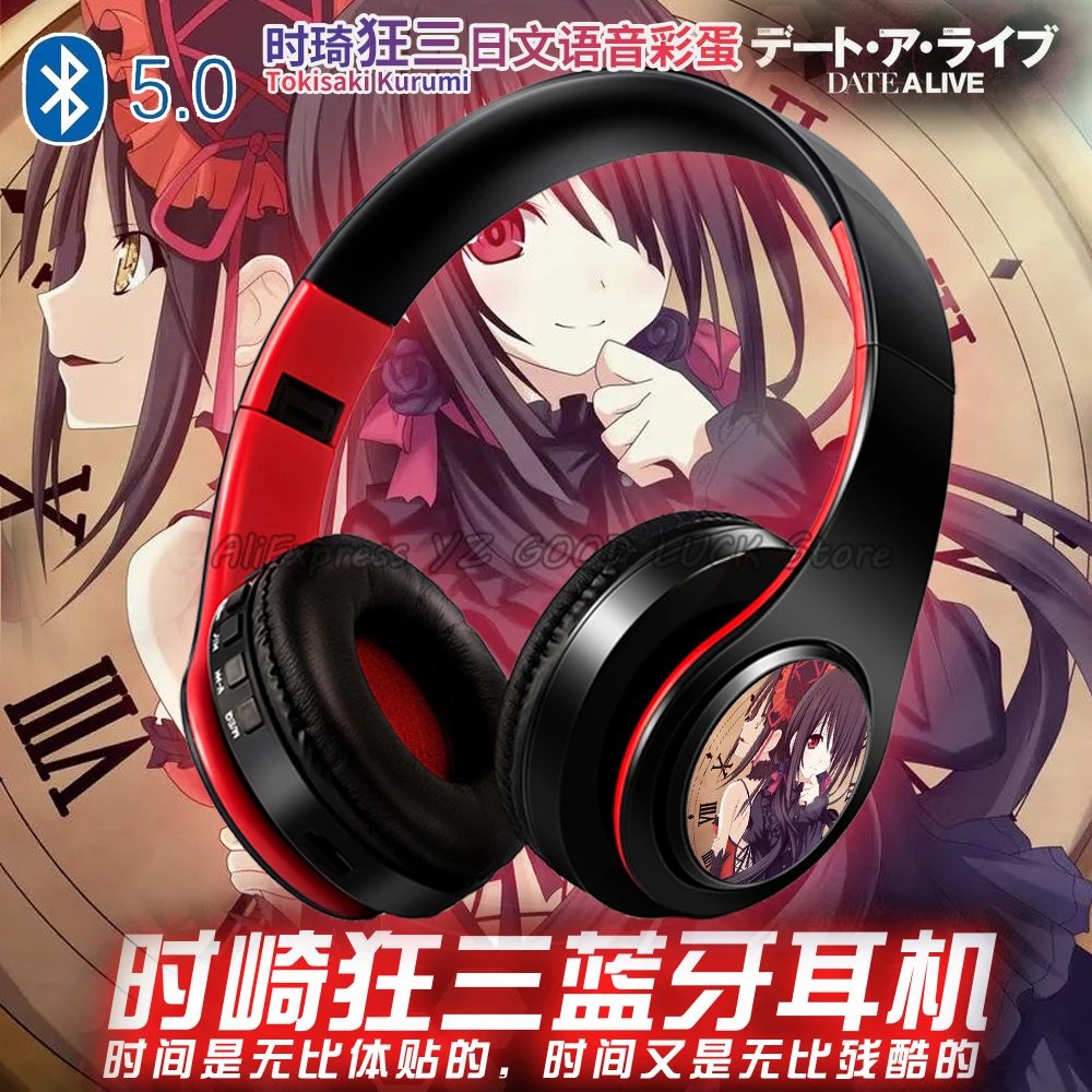Игровые Bluetooth наушники Tokisaki Kurumi с креплением беспроводные наушники-вкладыши для