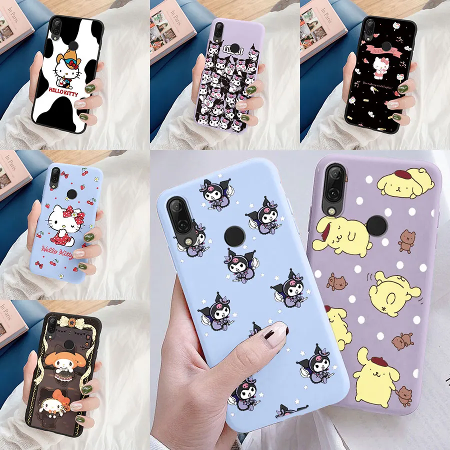 Чехол для телефона Huawei P Smart 2019 Psmart2019, милый мягкий силиконовый чехол-накладка из ТПУ с милой куроми, мелодией, помпоном, пурином, собакой, котенком, аниме