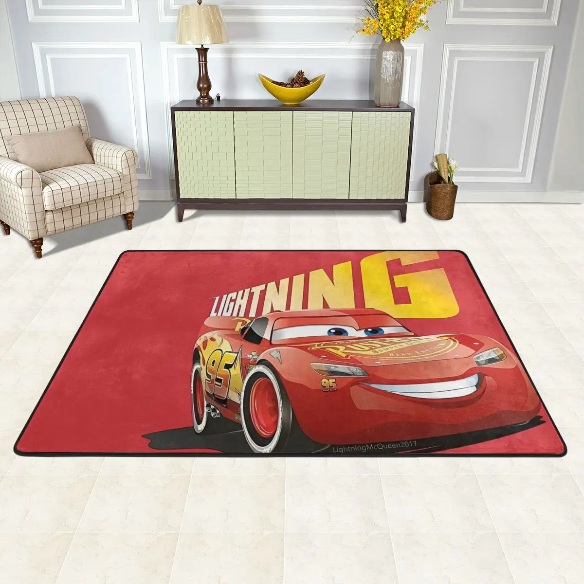 Pixar Lightning McQueen Cars мультяшный ковер для дома гостиной дивана современное искусство