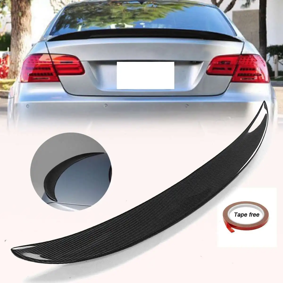 

New Real Carbon Fiber High Kick Car Rear Trunk Racing Spoiler Wing Lip For BMW E92 Coupe 328i 335i M3 2Dr 2007-2013