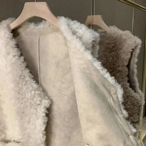 Жилет-свитер Neploe из овечьей шерсти с V-образным вырезом для женщин, весна-осень 2026, новинка, безрукавка, однобортный топ