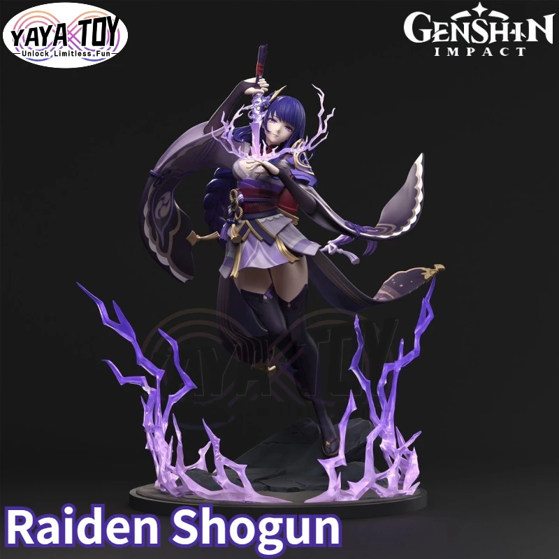 

28 см Genshin Impact Raiden Shogun, фигурка Raiden Ei, игровая фигурка из ПВХ Genshin Impact Plane of Euthymia, настольное украшение
