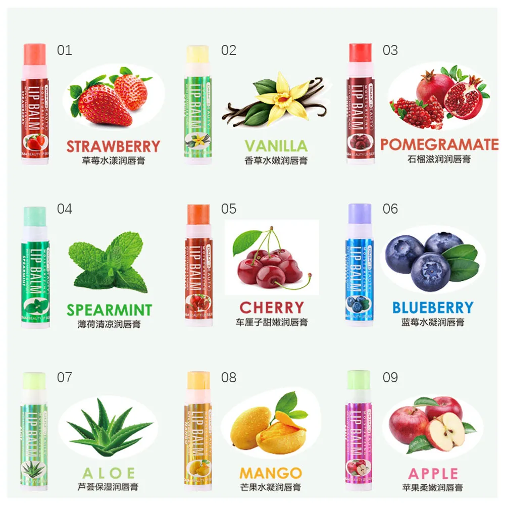 Увлажняющий бальзам для губ 18 цветов Уход за губами питает губы уменьшает линии